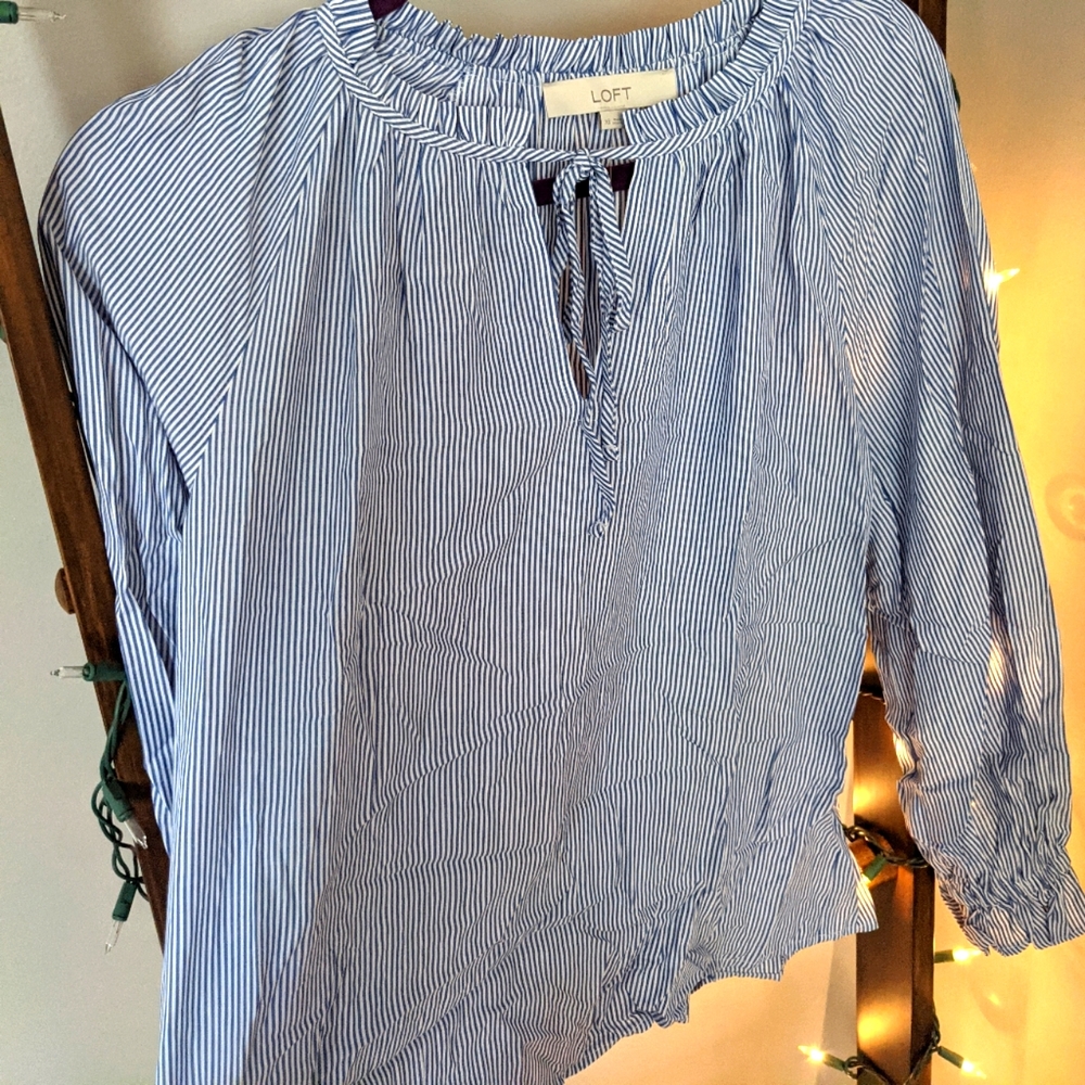 NWT LOFT Striped Blouse Size XS